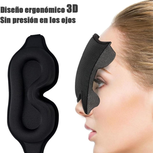 Antifaz para dormir 3D con correa ajustable para siestas, viajes