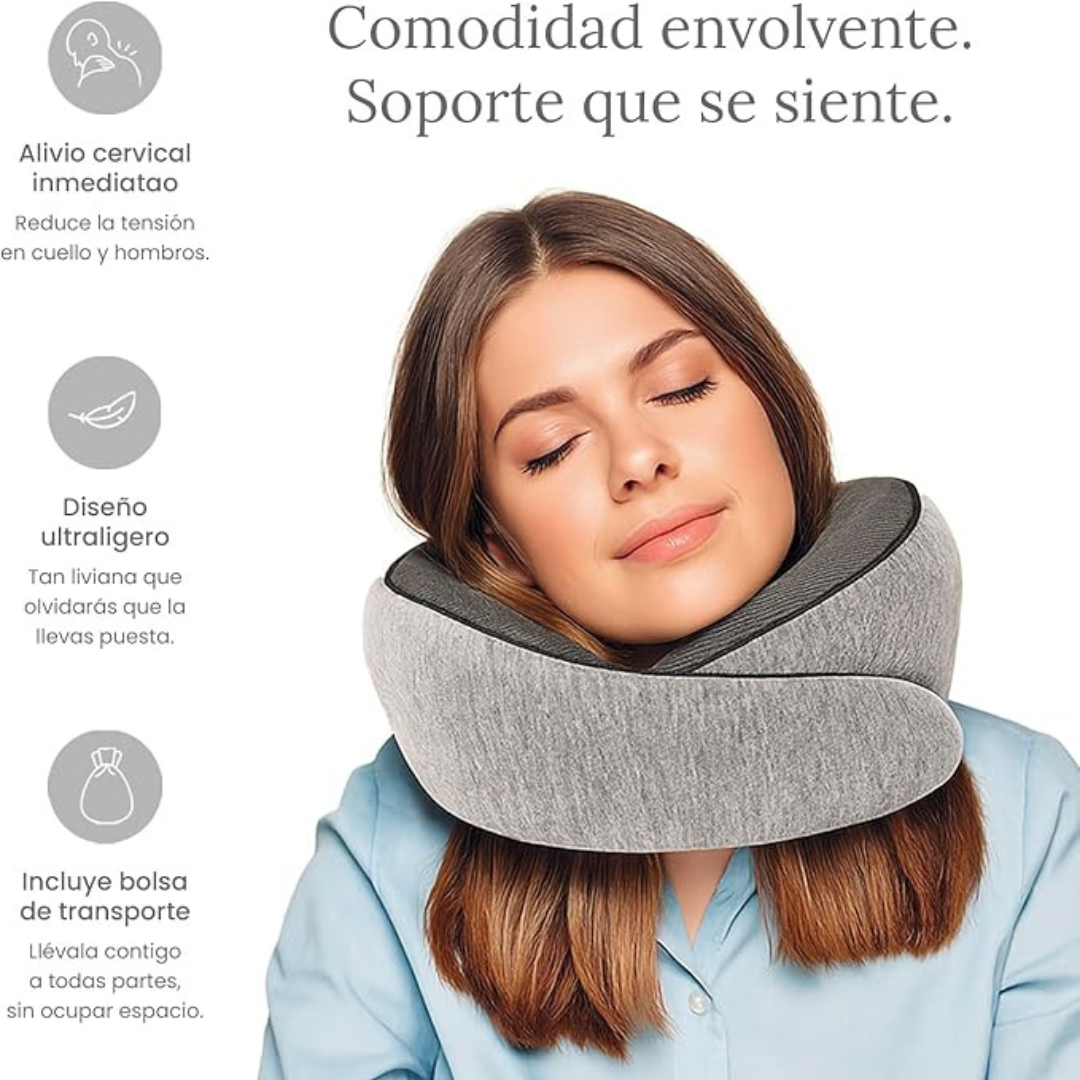 Almohada de Viaje Ergonómica Soporte Cervical Atysom